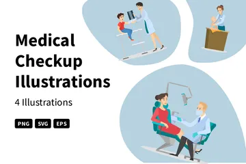 Check-up médical Illustration Pack