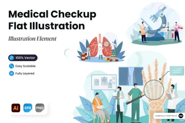 Check-up médical Pack d'Illustrations