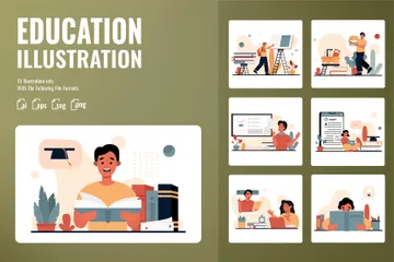 Bildungsaktivität Illustrationspack