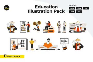 Bildung Charaktere Illustrationspack