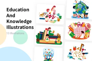 Bildung und Wissen Illustrationspack