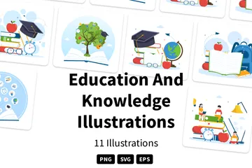 Bildung und Wissen Illustrationspack