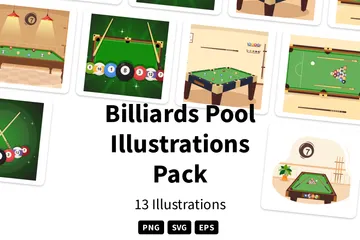 Piscine de billard Pack d'Illustrations