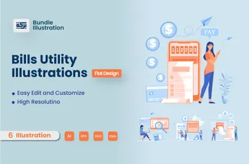 Bills Utility Illustration Pack