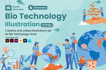 Bio Technology Illustration Pack