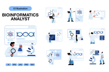 Bioinformatics Analyst Illustration Pack