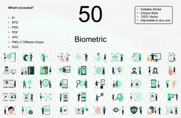 Biometrische Illustrationspack