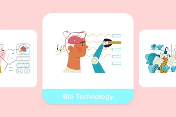 Biotechnologie Illustrationspack