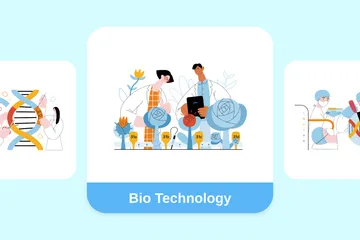 Biotechnologie Pack d'Illustrations