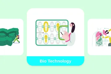 Biotechnologie Illustrationspack