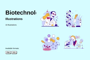 Biotechnology Illustration Pack