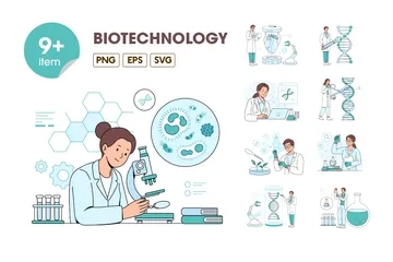 Biotecnologia Pacote de Ilustrações