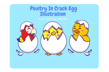 Bird In Egg Illustration Pack