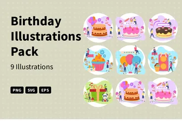 Birthday Illustration Pack