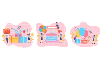 Birthday Illustration Pack