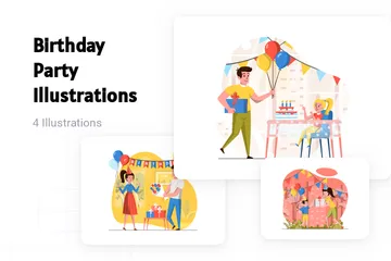 Birthday Party Illustration Pack