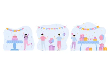 Birthday Party Illustration Pack