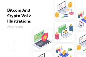 Bitcoin And Crypto Vol 2 Illustration Pack