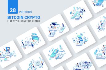 Bitcoin Cryptocurrencies Illustration Pack
