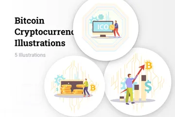 Free Bitcoin Cryptocurrency Illustration Pack