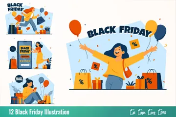 Black Friday Illustration Pack