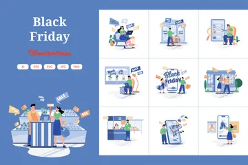 Black Friday Illustration Pack