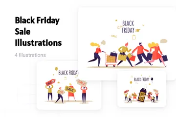 Black Friday Sale Illustration Pack