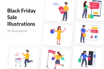 Black Friday-Angebot Illustrationspack