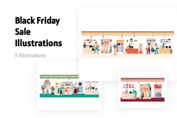 Black Friday Sale Illustration Pack