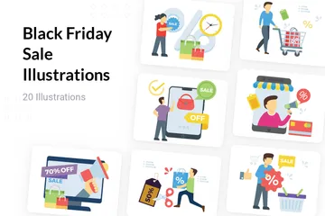 Black Friday Sale Illustration Pack