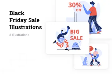 Black Friday Sale Illustration Pack