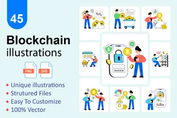 Blockchain Illustration Pack