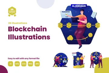 Blockchain Illustration Pack