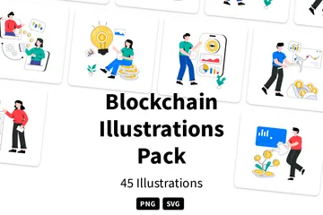 Blockchain Illustration Pack