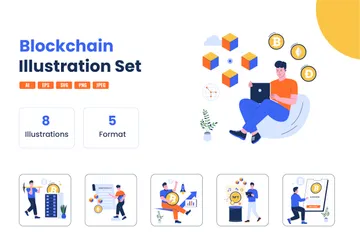 Blockchain Illustration Pack