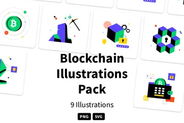 Blockchain Illustration Pack