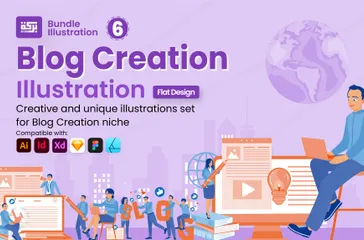 Blog Creation Illustration Pack