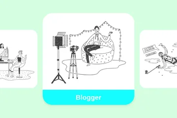 Blogueur Pack d'Illustrations