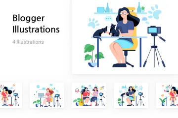 Blogueur Pack d'Illustrations