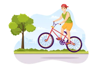 BMX Bicycle Sport Illustration Pack