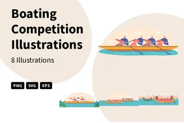 Boating Competition Illustration Pack
