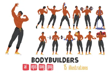 Bodybuilder Illustrationspack