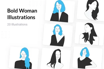 Bold Woman Illustration Pack