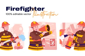 Bombero Paquete de Ilustraciones