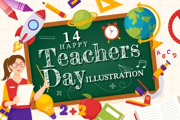 Bonne fête des enseignants Pack d'Illustrations