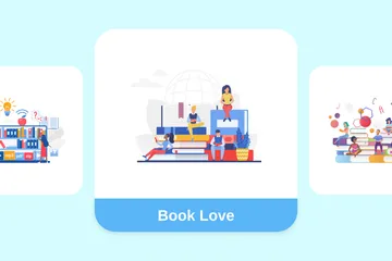 Book Love Illustration Pack