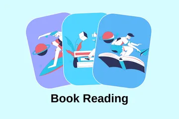 Book Reading Illustration Pack