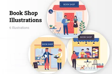 Book Shop Illustration Pack