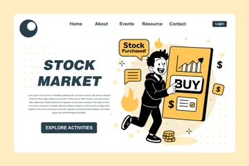 Aktienmarkt Illustrationspack