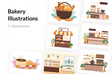 Boulangerie Pack d'Illustrations